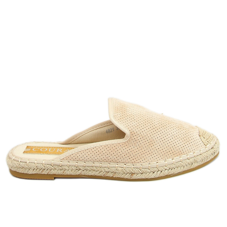 Women's beige espadrilles 4821 Beige slippers