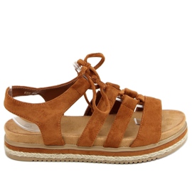 Sandals espadrilles camel W86 Camel brown