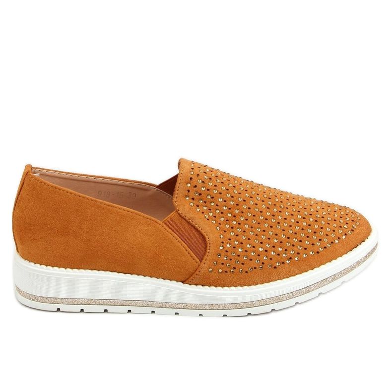 Shoes openwork camel 918-15 Camel brown