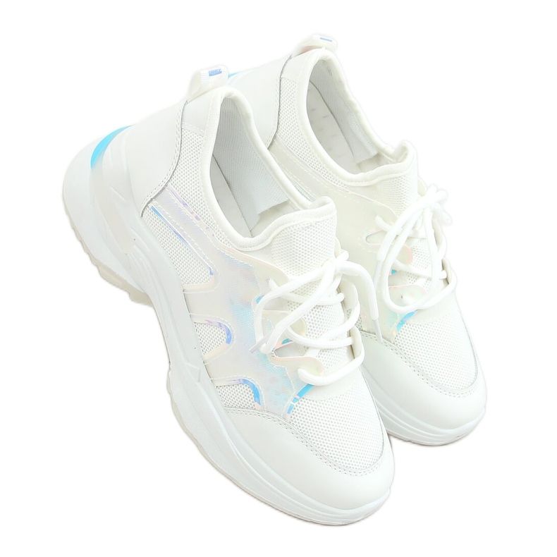White sports shoes B0-507 White