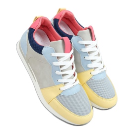 Multicolored sports shoes B0-546 Blue