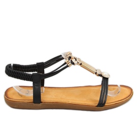 Black women's sandals H075 Negro