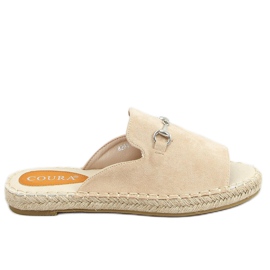 Beige espadrilles slippers with a buckle 8294 Beige Beige espadrilles slippers with a buckle 8294 Beige