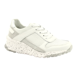 FILIPPO DP2008/21 women's leather sports shoes, white
