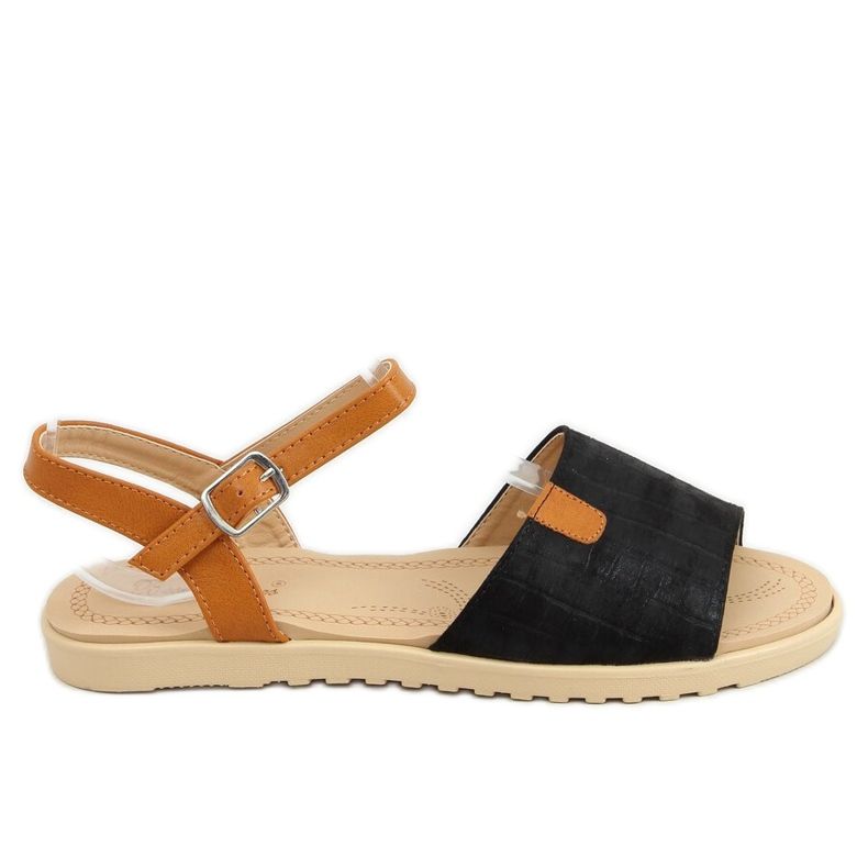 Black women's sandals PT-2R26 Black brown Black women's sandals PT-2R26 Black brown