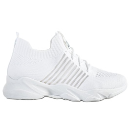 SHELOVET Light White Sport Shoes