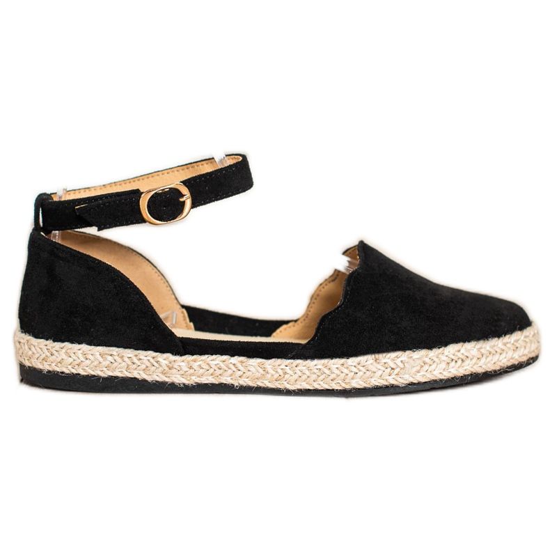 S. BARSKI Black Espadrilles With A Buckle S.BARSKI