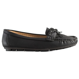 Clowse Black Loafers With A Bow
