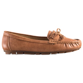 Clowse Brown Loafers With A Bow