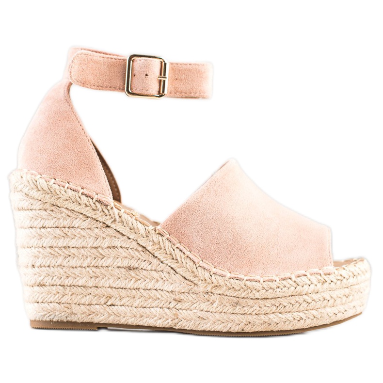 SHELOVET Powder Wedge Sandals pink
