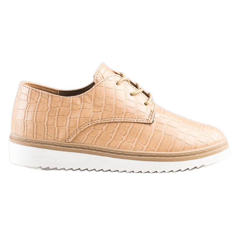 SHELOVET Brown Snake Print shoes