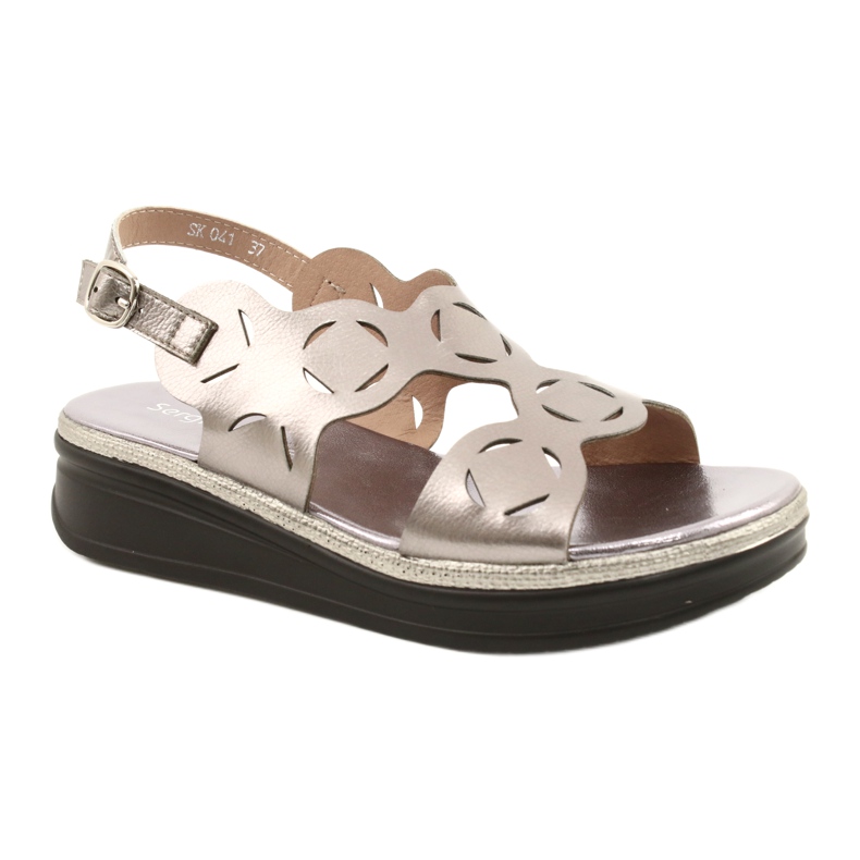Women's silver sandals Sergio Leone SK041