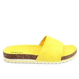 Yellow cork women's slippers 38840 Yellow