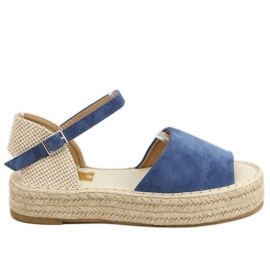 Open toe blue espadrilles A663-ESP-1 Jeans beige