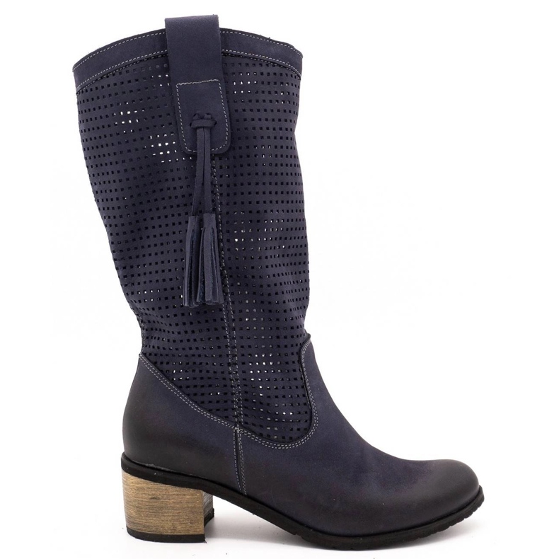 Olivier Women's openwork boots D44 navy blue Olivier Women's openwork boots D44 navy blue