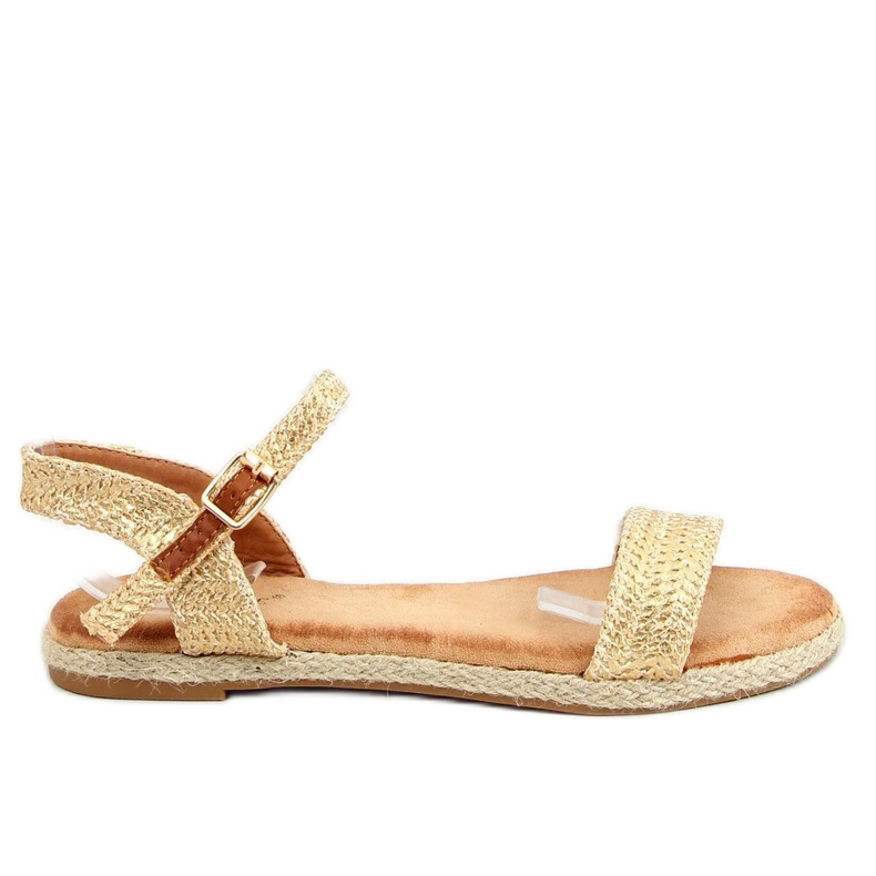 Gold espadrilles sandals L197SA-1 Gold golden Gold espadrilles sandals L197SA-1 Gold golden
