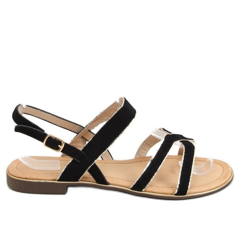 Black women's sandals H8-177 Black