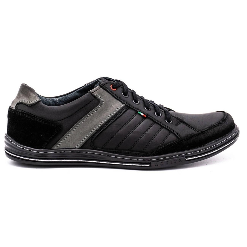 Olivier men's leather shoes 236GT black
