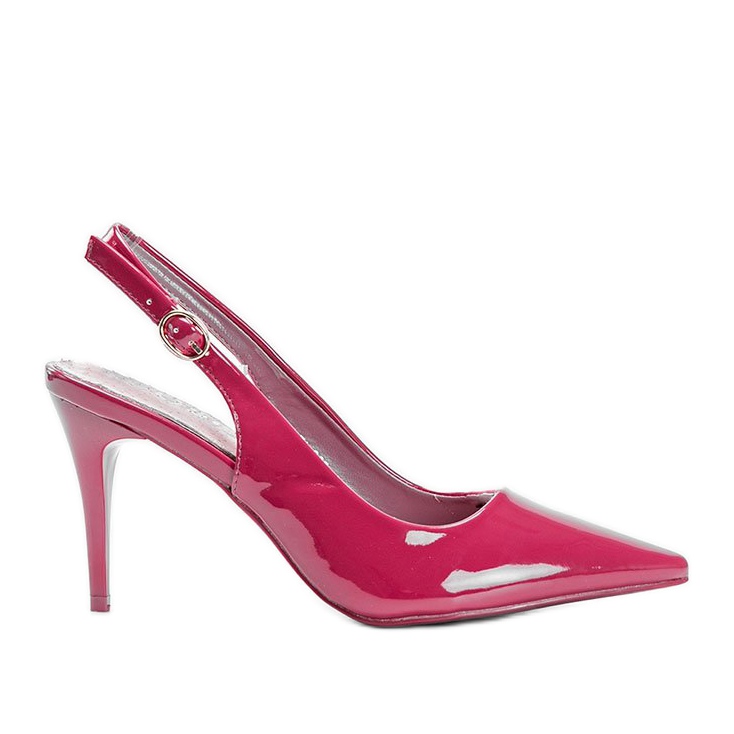 Pink pumps lacquered on a Cindy belt