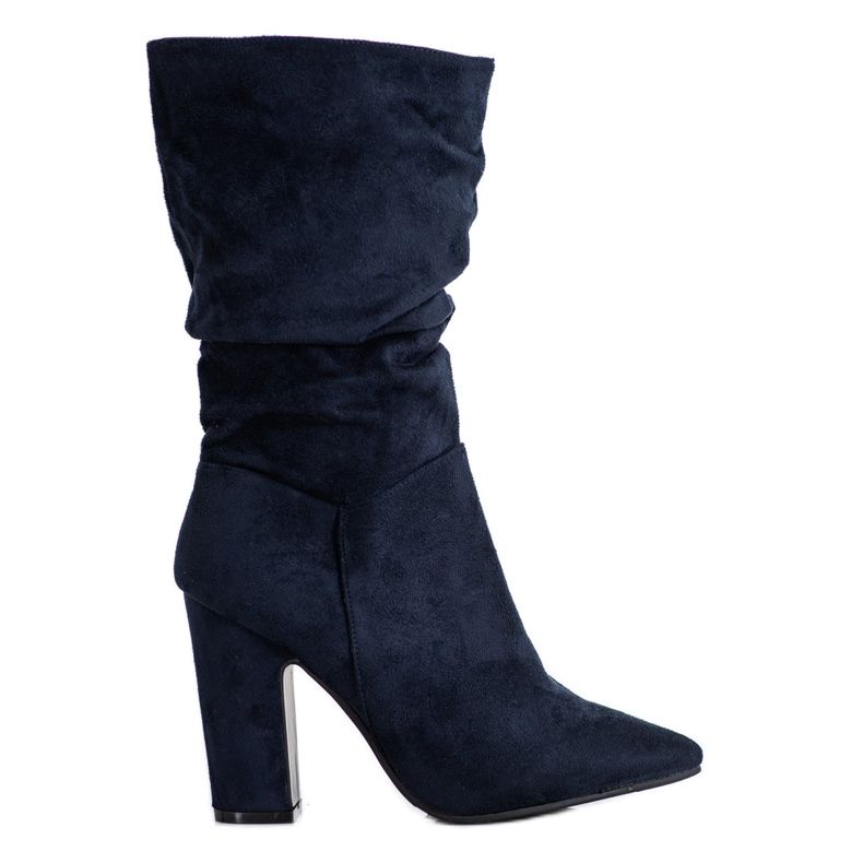 Sweet Shoes Short Blue Boots navy blue