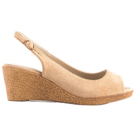 Goodin Casual Wedge Sandals brown