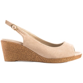 Goodin Casual Wedge Sandals beige