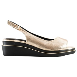 Goodin Shiny golden sandals