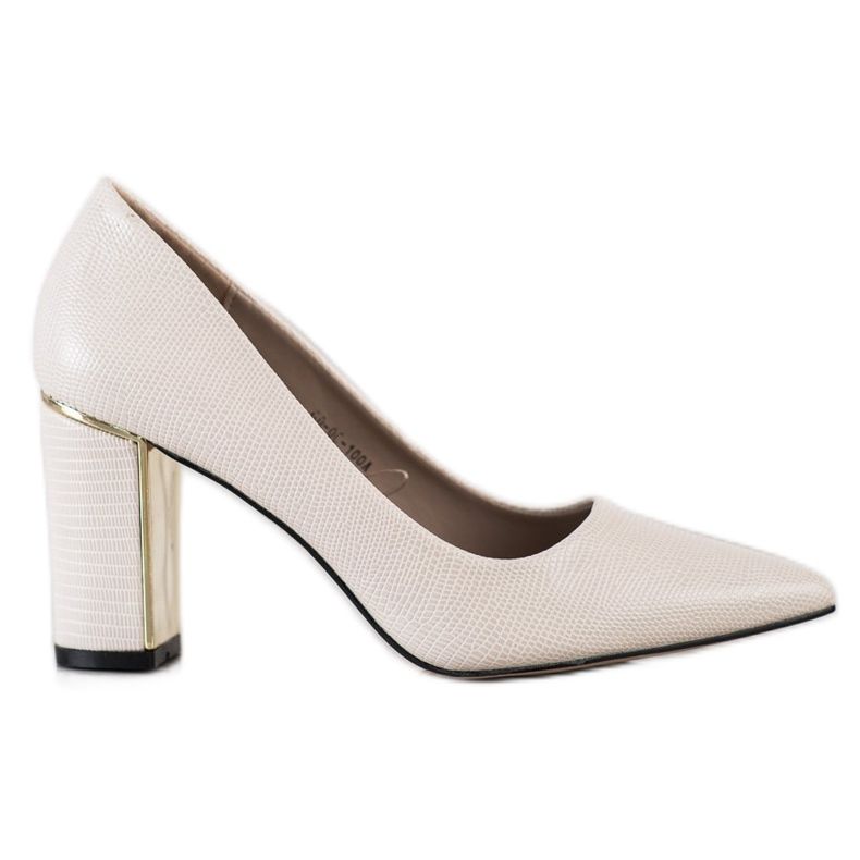 Goodin Stylish Pumps On High Heels beige