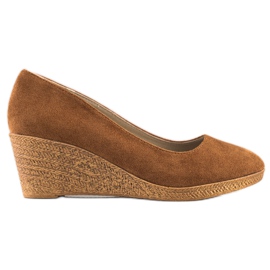 Goodin Light Wedge Pumps brown