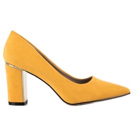 Goodin Stylish Pumps On High Heels yellow