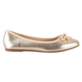 Goodin Eco leather ballerinas golden Goodin Eco leather ballerinas golden