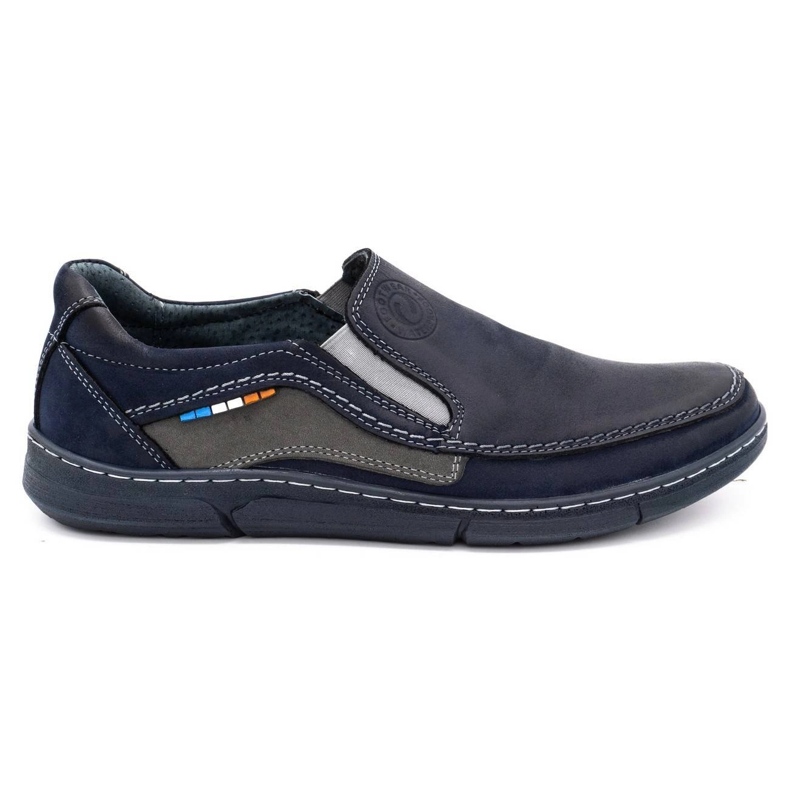 Olivier Men's slip-on shoes 283GT navy blue