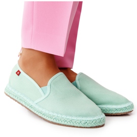 Green Espadrilles On The Braided Sole Big Star DD274A141 Green Espadrilles On The Braided Sole Big Star DD274A141
