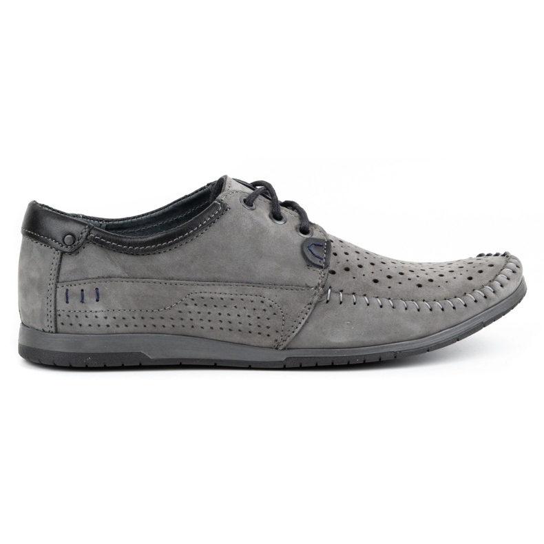 KOMODO Men's moccasin shoes 875 for summer, gray grey