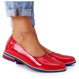 Lacquered Leather Shoes Maciejka 05035-08 Red