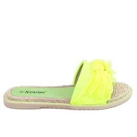 CK159 Yellow neon women's slippers