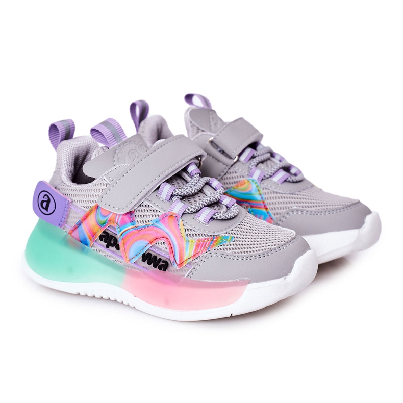 Apawwa Children's Sport Shoes Sneakers Gray Jump Jump grey multicolored