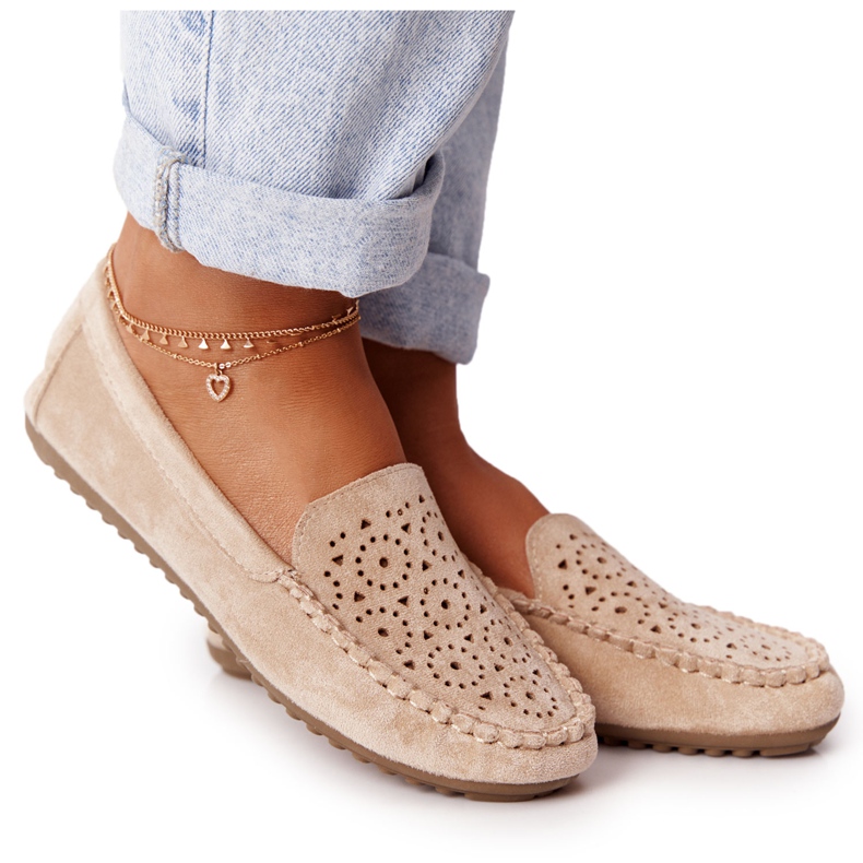 Women's Suede Loafers Beige Molly