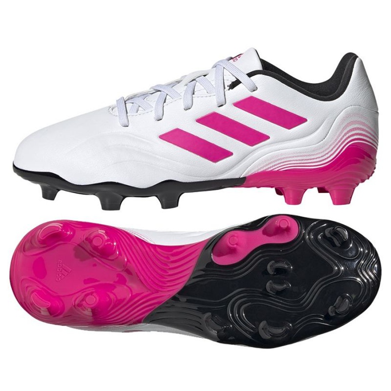 Adidas Copa Sense.3 Fg Jr FX1986 football boots navy blue, white, pink white Adidas Copa Sense.3 Fg Jr FX1986 football boots navy blue, white, pink white