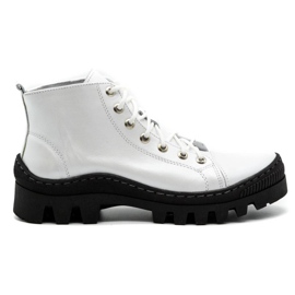 Polbut Leather women's boots D1 white
