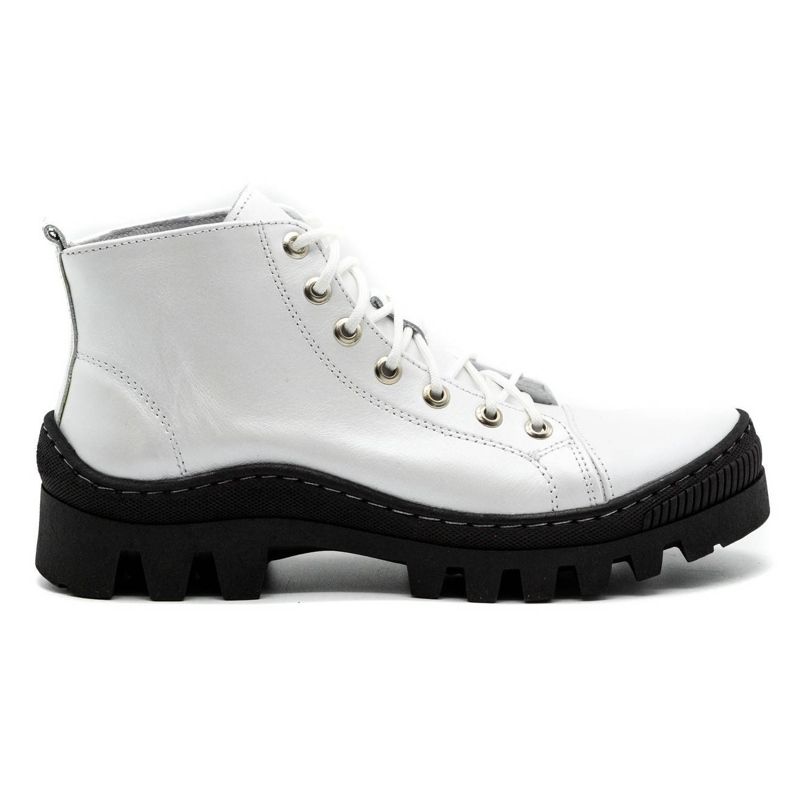 Polbut Leather women's boots D1 white