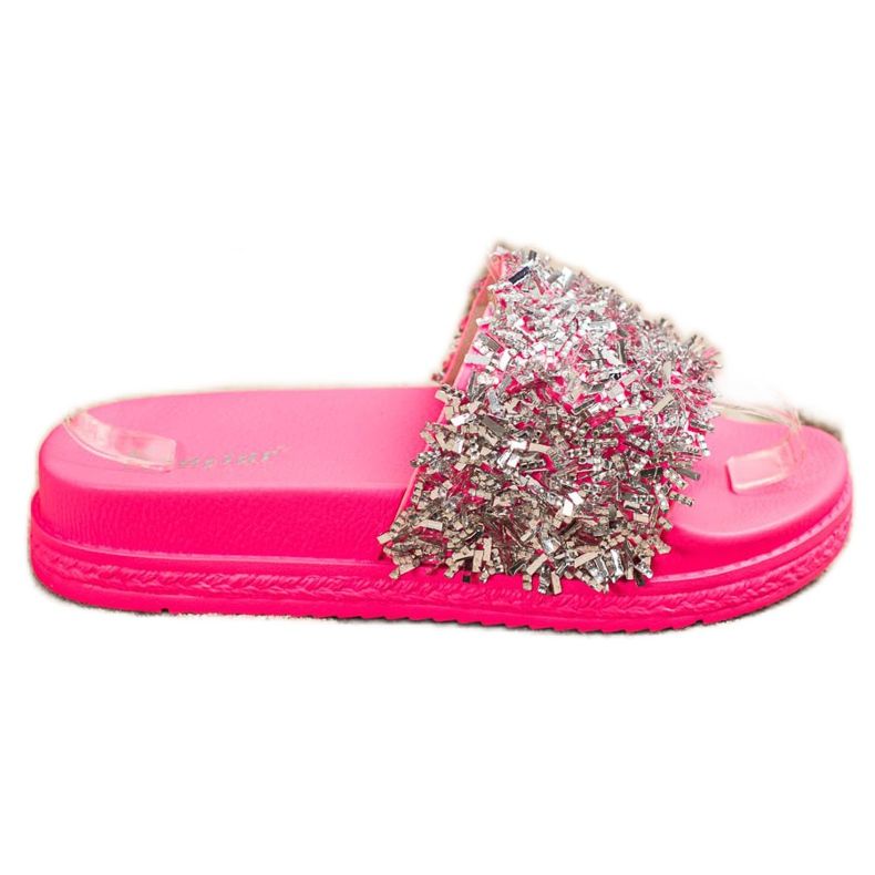 Seastar Fashion Crystal Slippers pink