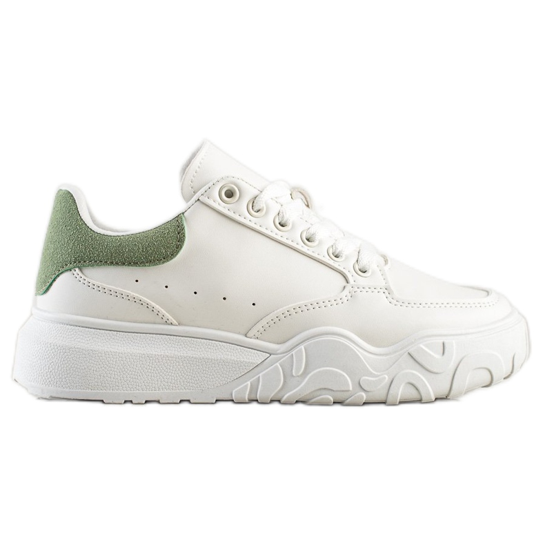 Small Swan White Eco Leather Sneakers