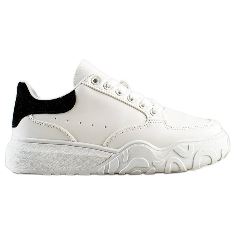 Small Swan White Eco Leather Sneakers Small Swan White Eco Leather Sneakers