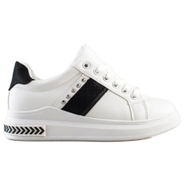 SHELOVET Casual Sneakers white black