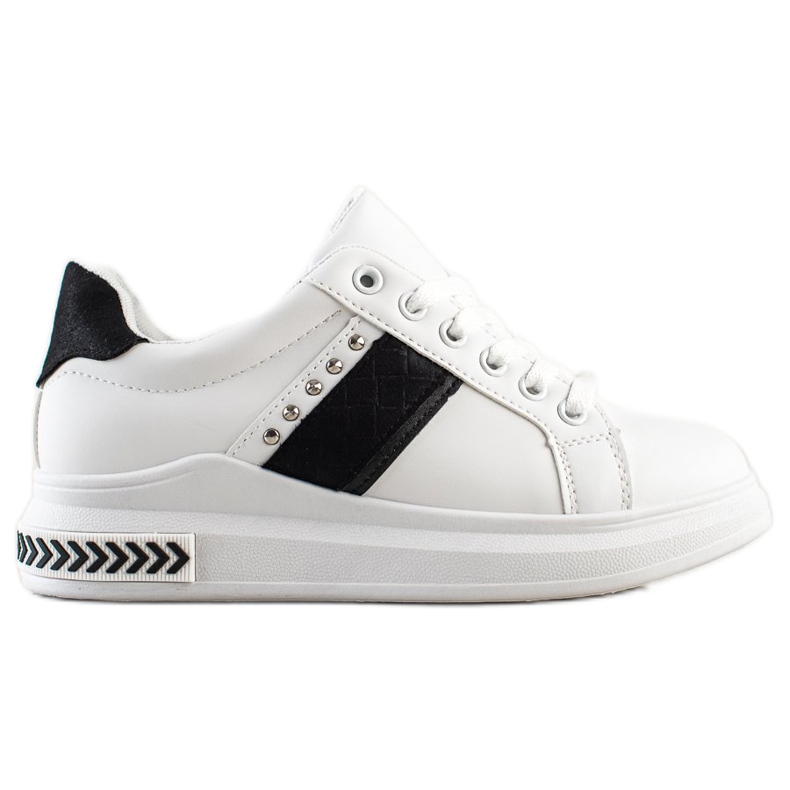 SHELOVET Casual Sneakers white black