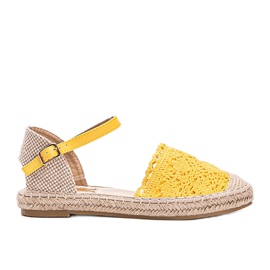 Yellow espadrilles with Baby lace Yellow espadrilles with Baby lace