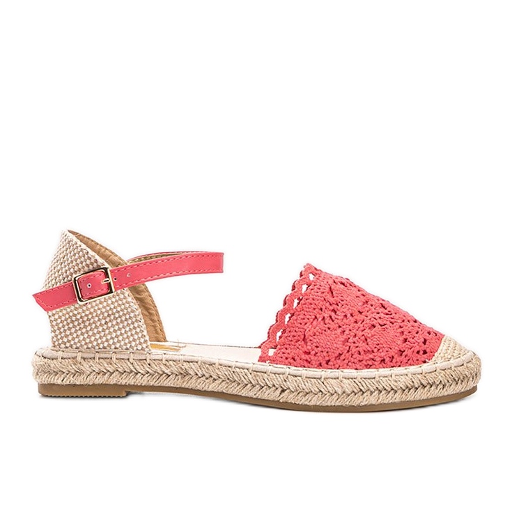 Red espadrilles with Baby lace