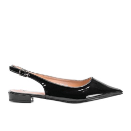 Black patent flat ballerinas Tia