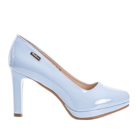 Blue pumps on the Melody platform Blue pumps on the Melody platform